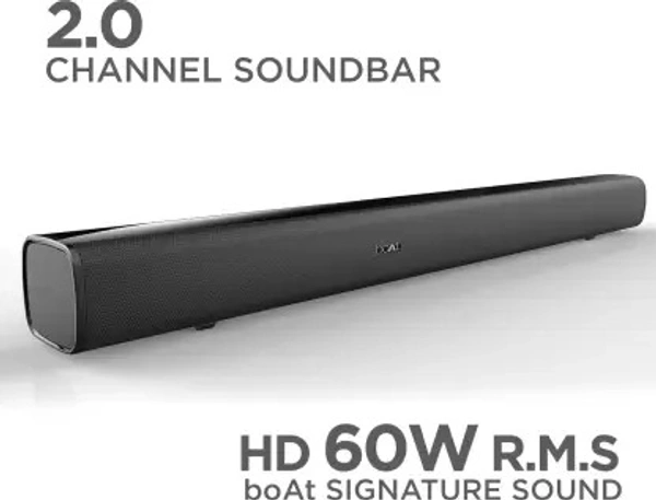 ( Refurbished )boAt AAVANTE BAR 1150 60 W Bluetooth Soundbar  (Premium Black, 2.0 Channel)