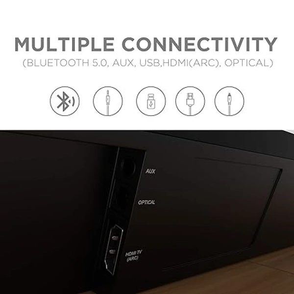 ( Refurbished )boAt AAVANTE Bar 2050 160W 2.1 Channel Bluetooth Soundbar Signature Sound, Wireless Subwoofer, Multiple Connectivity Modes, Entertainment Modes(Premium Black)