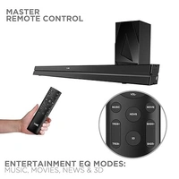 ( Refurbished )boAt AAVANTE Bar 2050 160W 2.1 Channel Bluetooth Soundbar Signature Sound, Wireless Subwoofer, Multiple Connectivity Modes, Entertainment Modes(Premium Black)