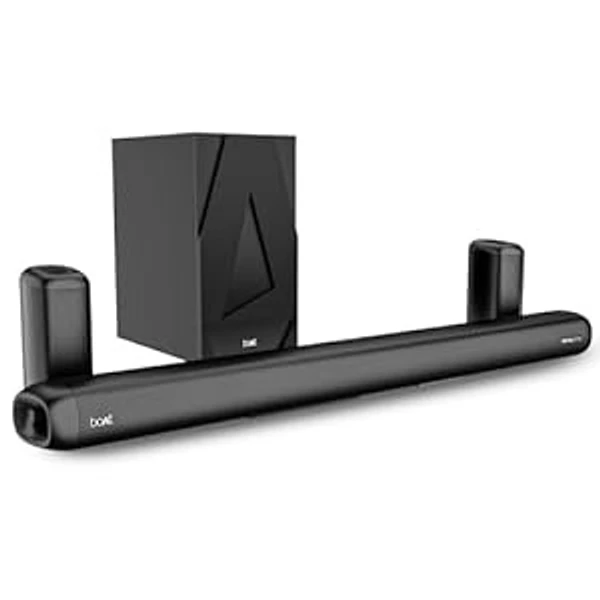 ( Refurbished )boAt Aavante Bar 5500DA 500W Bluetooth Soundbar w/Dolby Atmos & Cinematic Sound,5.1.2 Channel,8 Drivers for Surround Sound Effect,Multi- Compatibility, Remote Control(Premium Black)