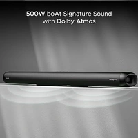 ( Refurbished )boAt Aavante Bar 5500DA 500W Bluetooth Soundbar w/Dolby Atmos & Cinematic Sound,5.1.2 Channel,8 Drivers for Surround Sound Effect,Multi- Compatibility, Remote Control(Premium Black)