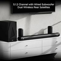 ( Refurbished )boAt Aavante Bar 5500DA 500W Bluetooth Soundbar w/Dolby Atmos & Cinematic Sound,5.1.2 Channel,8 Drivers for Surround Sound Effect,Multi- Compatibility, Remote Control(Premium Black)