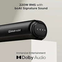 ( Refurbished )boAt Aavante Bar 1850D with 220W Dolby Audio, Wireless Subwoofer, Multi Compatibility, EQ Modes and Master Remote Control(Premium Black)