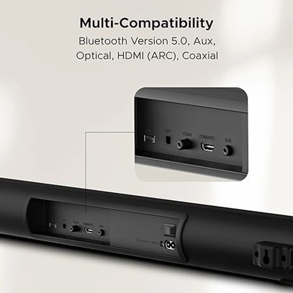 ( Refurbished )boAt Aavante Bar 1850D with 220W Dolby Audio, Wireless Subwoofer, Multi Compatibility, EQ Modes and Master Remote Control(Premium Black)