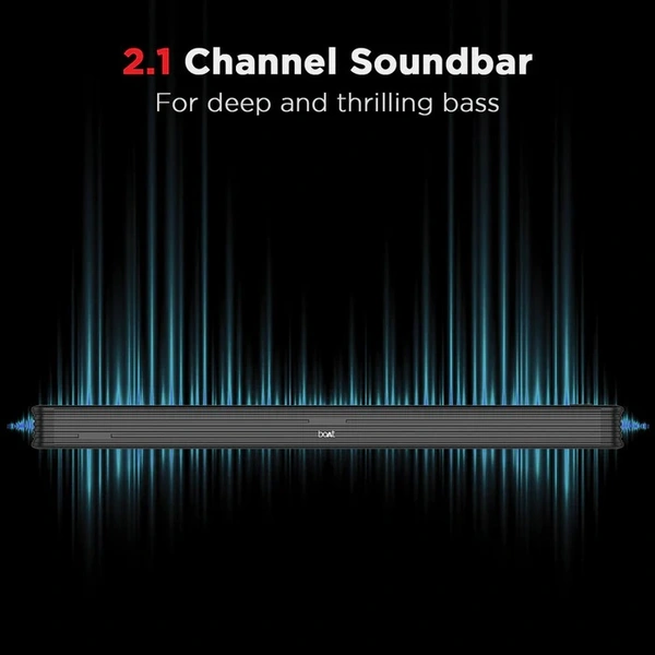 ( Refurbished )boAt AAVANTE Bar 1800v2 2.1 Ch Soundbar with Wireless Subwoofer, 120W RMS boAt Signature Sound (Premium Black)