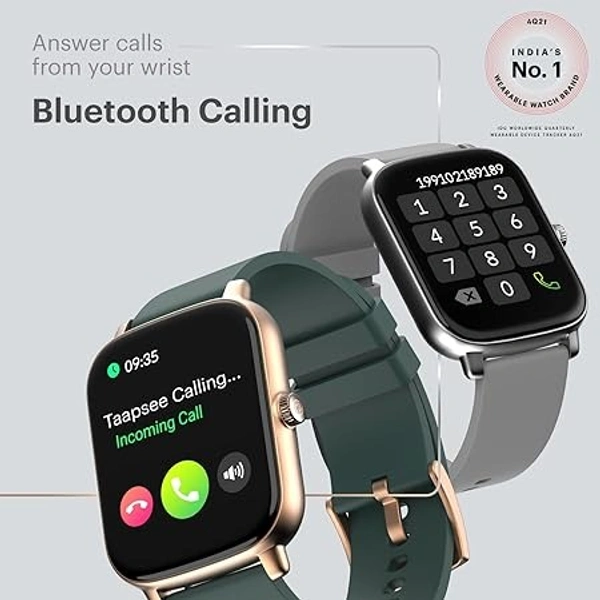 ( open box )Noise ColorFit Icon Buzz Bluetooth Calling Smart Watch with Voice Assistance, 1.69"(4.29cm) Display, Built-in Games, Sleep, Spo2, HR Monitors (Jet Black), OneSize