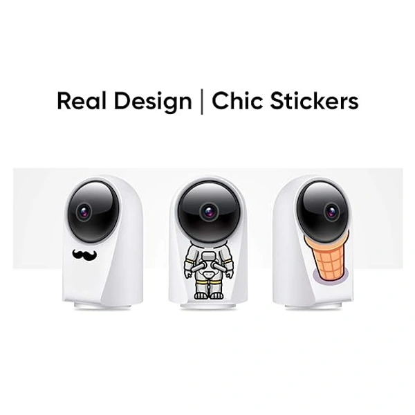 (Open Box ) realme 360 Deg 1080p Full HD WiFi Smart Security Camera (White) | Alexa Enabled | 2-Way Audio | Night Vision | Motion Tracking & Intruder Alert, 7.1cm x 6.58cm x 11.43cm (RMH2001)