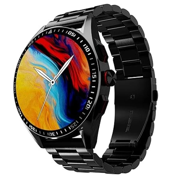 ( Open box ) Fire-Boltt Invincible Plus 1.43" AMOLED Display Smartwatch with Bluetooth Calling, TWS Connection, 300+ Sports Modes, 110 in-Built Watch Faces, 4GB Storage & AI Voice Assistant (Black SS)