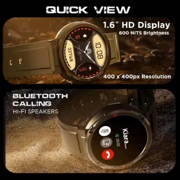 ( Open box ) Fire-Boltt Sphere 1.6" Sporty Rugged Smartwatch Metal Body Shock Proof, 600 mAh, High Res Smartwatch  (Black Strap, Free Size)