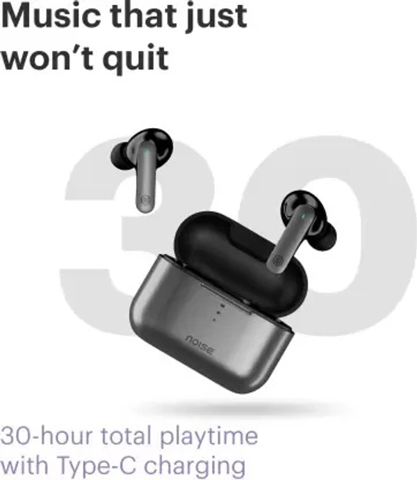 ( open box )Noise Buds Pop Bluetooth Headset  (Gunmetal Grey, True Wireless)