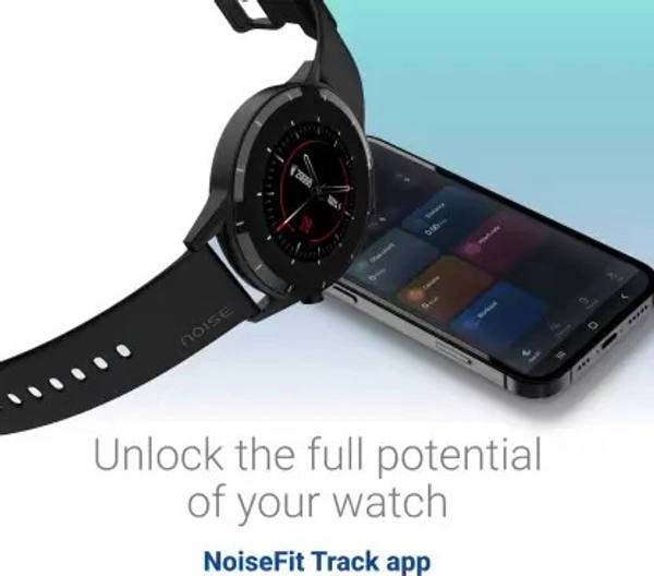 ( open box ) Noise Core 2 Buzz Bluetooth Calling with 1.28'' Round Display, AI Voice Assistant Smartwatch  (Black Strap, Regular)