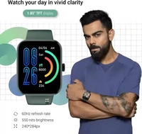 ( open box ) Noise Loop 1.85'' Display with Advanced Bluetooth Calling, 550 Nits Brightness Smartwatch  (Green Strap, Regular)