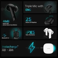 ( open box )Noise Air Buds Pro 2 with 25 Hours Playtime, 40dB ANC, Triple Mic with ENC, and IPX5 Bluetooth Headset  (Charcoal Black, True Wireless) 