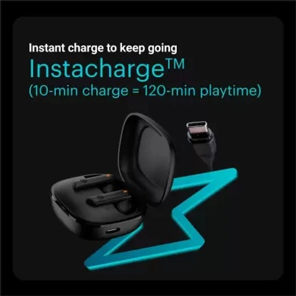 ( open box )Noise Air Buds Pro 2 with 25 Hours Playtime, 40dB ANC, Triple Mic with ENC, and IPX5 Bluetooth Headset  (Charcoal Black, True Wireless) 