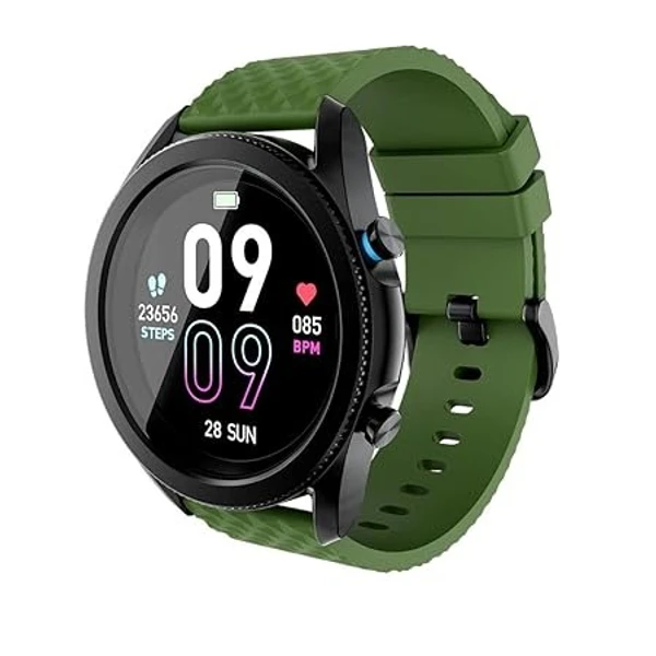 ( open box )Intex FitRist Active Smart Watch Multiple Watch Faces Music Control Remote Shutter Camera Call Reject (Military Green)