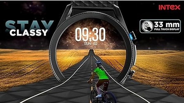 ( open box )Intex FitRist Active Smart Watch Multiple Watch Faces Music Control Remote Shutter Camera Call Reject (Military Green)