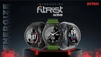 ( open box )Intex FitRist Active Smart Watch Multiple Watch Faces Music Control Remote Shutter Camera Call Reject (Military Green)