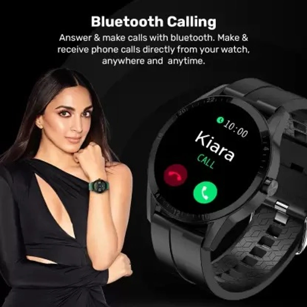 ( open box )Fire-Boltt Talk 1.28"Bluetooth Calling with SpO2, Metal Body & Luxury Design Smartwatch  (Black Strap, 46)#JustHere