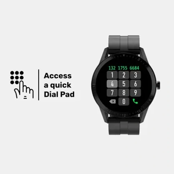 ( open box )Fire-Boltt Talk 1.28"Bluetooth Calling with SpO2, Metal Body & Luxury Design Smartwatch  (Black Strap, 46)#JustHere