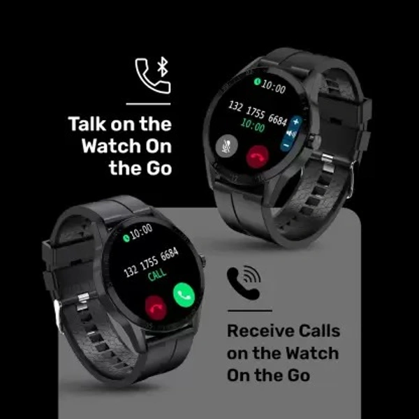 ( open box )Fire-Boltt Talk 1.28"Bluetooth Calling with SpO2, Metal Body & Luxury Design Smartwatch  (Black Strap, 46)#JustHere