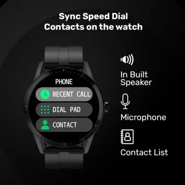 ( open box )Fire-Boltt Talk 1.28"Bluetooth Calling with SpO2, Metal Body & Luxury Design Smartwatch  (Black Strap, 46)#JustHere