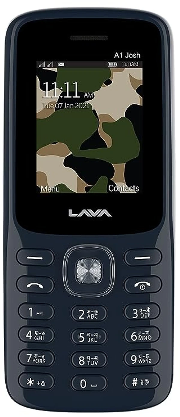 ( open box )Lava A1 Josh with BOL Keypad Mobile, Bolne wala Phone, Message Speak, Caller Speak, Number Speak, 1000mAh Battery Blue Silver