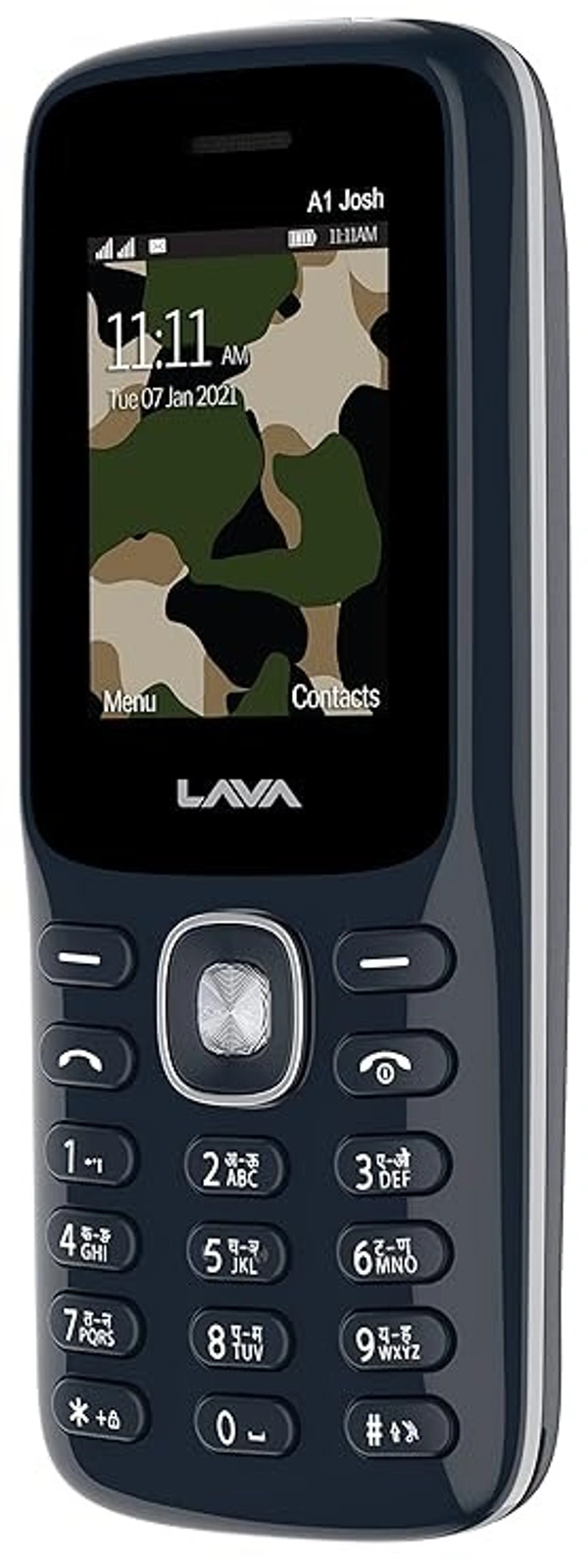 ( open box )Lava A1 Josh with BOL Keypad Mobile, Bolne wala Phone, Message Speak, Caller Speak, Number Speak, 1000mAh Battery Blue Silver