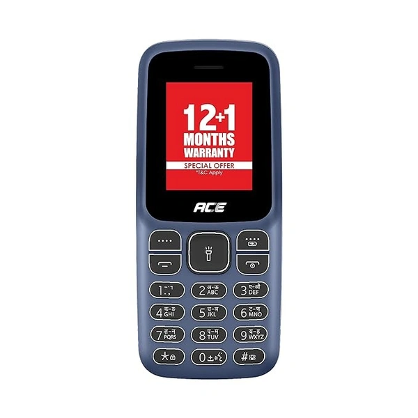 ( open box )Itel Ace2 Comes with 1.8" Display Size, 1000 mAh Battery, Bluetooth with Kingtalker & Contact icon Support | Deep Blue