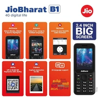 ( open box )JioBharat B1 4G Keypad Phone with JioCinema, JioSaavn, JioPay (UPI), 2.4 Inch Big Display, Powerful 2000mAh Battery, Digital Camera | Black | Locked for JioNetwork