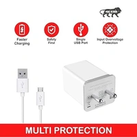 ( open box ) Charger for Infinix Smart 6 Charger Original Adapter Like Wall Charger | Mobile Fast Charger | Android USB Charger with 1 Meter Micro USB Charging Data Cable (3 Amp, OC13, White)