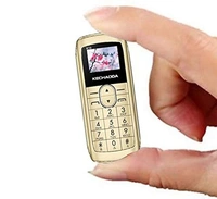 (  open box ) Kechaoda K10 Finger Sized –Bluetooth Phone, Single Sim, 0.66 Inch Display, 300mah Battery, Bluetooth Dialler, Wireless FM (Gold)