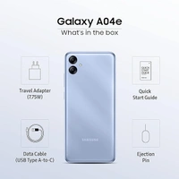 ( Refurbished )Samsung Galaxy A04e (Light Blue, 4GB, 128GB Storage) | 13 MP Rear Camera | Face Unlock | Upto 8GB RAM with RAM Plus | MediaTek Helio P35 | 5000 mAh Battery