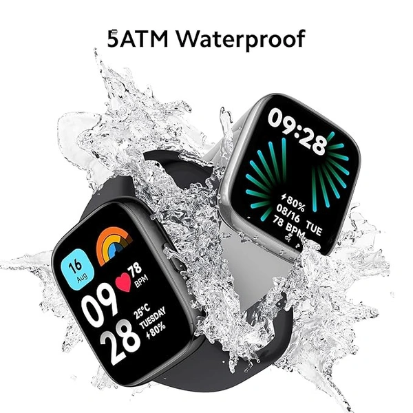( open box )Redmi Watch 3 Active Bluetooth Calling 1.83" Screen, Premium Metallic Finish, 200+ Watch Faces, Upto 12 Days of Battery Life, 5ATM, 100+ Sports Modes, Period Cycle Monitoring Platinum Grey