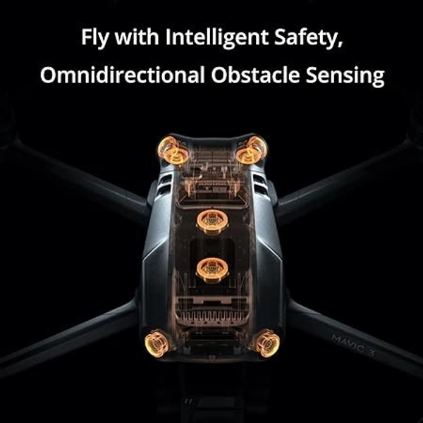 DJI Mavic 3 - Camera Drone with 4/3 CMOS Hasselblad Camera, 5.1K Video, Omnidirectional Obstacle Sensing, 46-Min Flight, RC Quadcopter with Advanced Auto Return, Max 15km Video Transmission