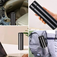 Studlike store Smart LED Active Temperature Display Indicator Vacuum Insulated Bottle Stainless Steel Thermos Hot & Cold Bottle with Liquid Temperature Display (500ml) (Black)