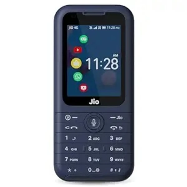 ( Refurbished ) JioPhone Prima 4G Keypad Phone with Premium Design, YouTube, Whatsapp, JioTV, JioCinema, JioSaavn, JioPay(UPI), Video Calling, LED Torch, Digital Cameras | Blue | Locked for JioNetwork