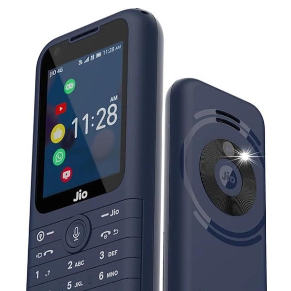 ( Refurbished ) JioPhone Prima 4G Keypad Phone with Premium Design, YouTube, Whatsapp, JioTV, JioCinema, JioSaavn, JioPay(UPI), Video Calling, LED Torch, Digital Cameras | Blue | Locked for JioNetwork