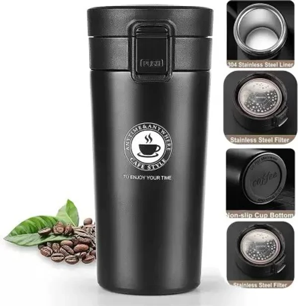 Studlike store Double Wall Vacuum Insulated Stainless Steel Tea Coffee Thermos Flask Travel Stainless Steel Bath Mug  (400 ml)