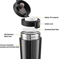 Studlike store Double Wall Vacuum Insulated Stainless Steel Tea Coffee Thermos Flask Travel Stainless Steel Bath Mug  (400 ml)