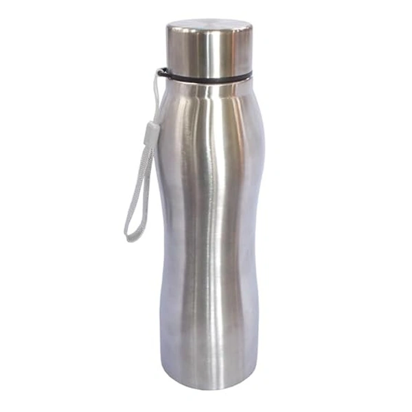 studlike store 1000ML Silver Steel Water Bottle Unbreakable Design Food Grade Portable Bottle Leak Proof for Cold Drinks Carrier Use for Travel Office Shopping Sports Picnic School (1 Pc)