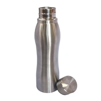 studlike store 1000ML Silver Steel Water Bottle Unbreakable Design Food Grade Portable Bottle Leak Proof for Cold Drinks Carrier Use for Travel Office Shopping Sports Picnic School (1 Pc)