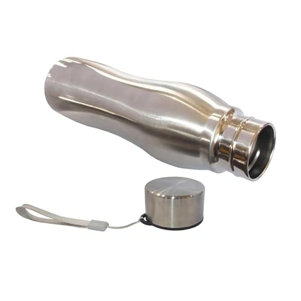 studlike store 1000ML Silver Steel Water Bottle Unbreakable Design Food Grade Portable Bottle Leak Proof for Cold Drinks Carrier Use for Travel Office Shopping Sports Picnic School (1 Pc)