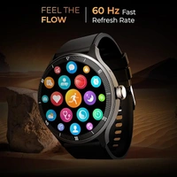 beatXP Flux 1.45" (3.6 cm) Ultra HD Display Bluetooth Calling Smart Watch, 415 * 415px, 60Hz Refresh Rate, Rotary Crown, 500 Nits, Always On Display, Health Tracking, 100+ Sports Modes (Black)