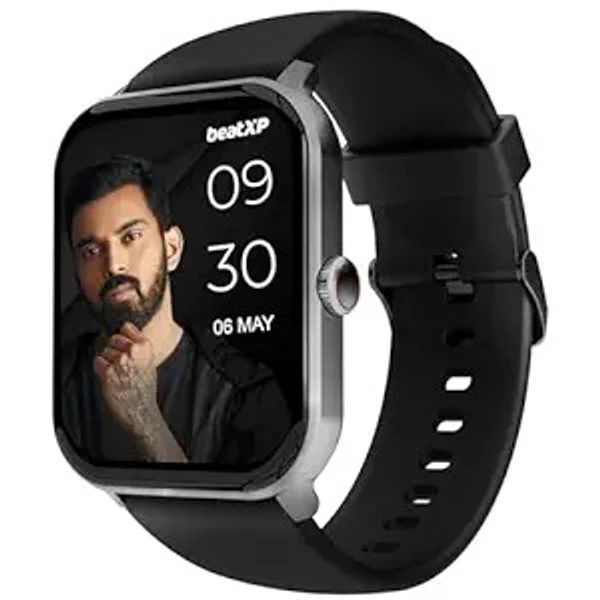 beatXP Marv Neo 1.85” (4.6 cm) Display, Bluetooth Calling Smart Watch, Smart AI Voice Assistant, 100+ Sports Modes, Heart & SpO2 Monitoring, IP68, Fast Charging (Free Size, Modern, Black)