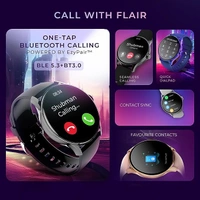 beatXP Flare Pro 1.39” HD Display Bluetooth Calling Smart Watch, 100+ Sports Modes, Heart Rate Monitoring, SpO2, AI Voice Assistant, IP68 - Black