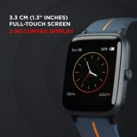 ( Refurbished )boAt Xplorer Smartwatch  (Blue Strap, Regular)#JustHere - Black