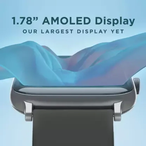 ( refurbished ) boAt Storm Pro with 1.78" AMOLED Display, 700+ Active Modes Smartwatch - Black