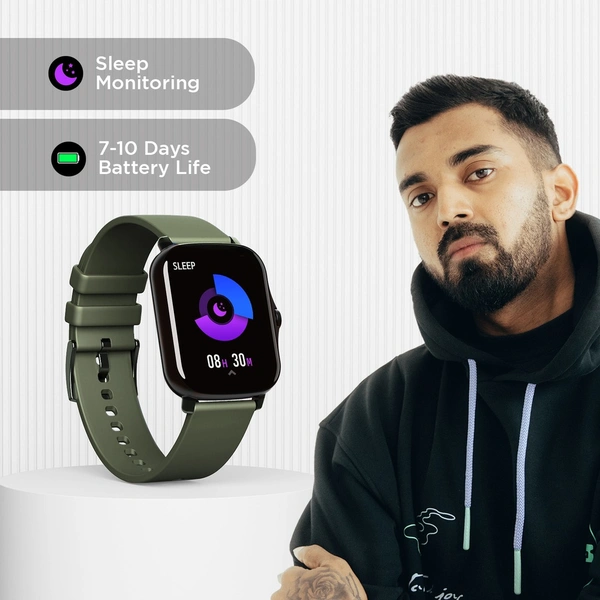 ( Refurbished )boAt Wave Fit Smartwatch, 4.29 cm (1.69 inch) HD Display, Upto 7 Days Battery, 100+ Watch Faces, SpO2 & Heart Rate Monitor, Call, Text & Social Media Notifications  - Green