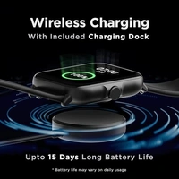 ( Refurbished )boAt Wave Ultima Max Smart Watch with 1.9" & 2.5D Curved Display, Wireless Charging with Upto 10 Days Battery Life, Multiple Watch Faces, HR & SpO2 Monitoring, 25 Sports Modes, IP68(Pitch Black) - Green
