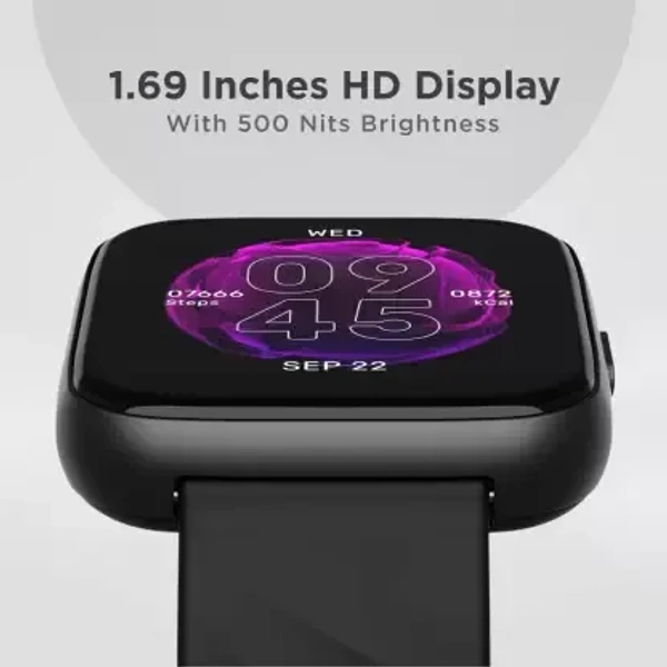 ( Refurbished )boAt Wave pro 1.69inch HD display withTemperature Sensor and live cricket updates Smartwatch - Blue